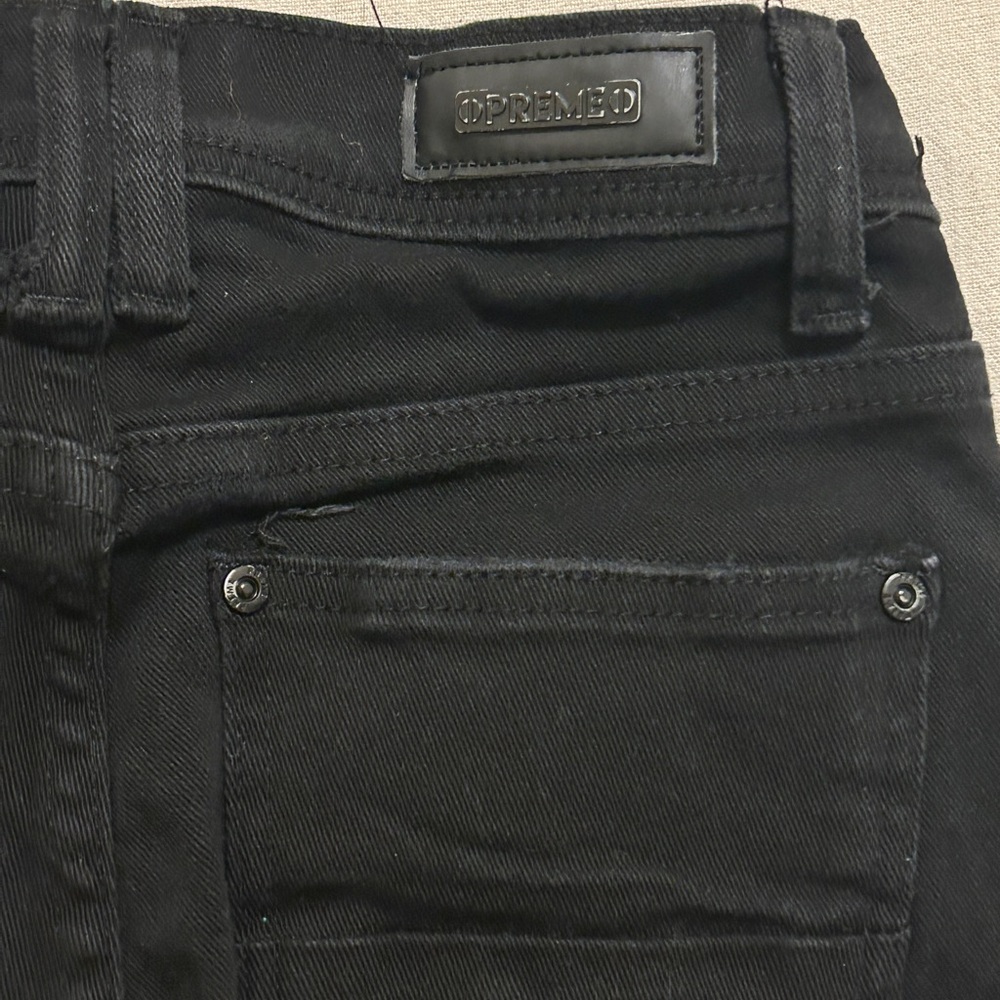 Preme Men's Black Slim Jeans with Skull Design - Picture 7 of 8